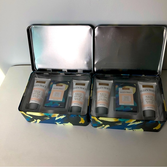 Ellen Tracy Bath Gift Set WHITE AMBER - Picture 2 of 5